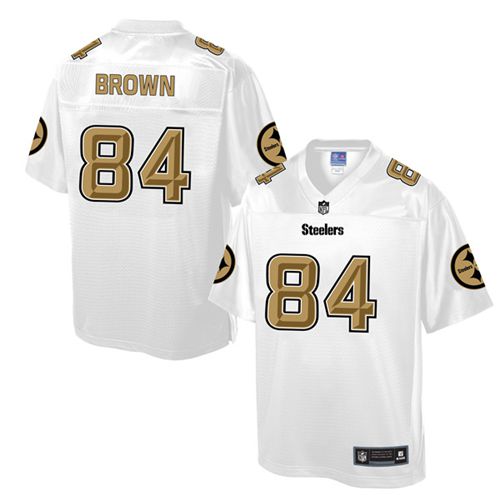 Men's Game Antonio Brown Nike Jersey White - #84 Pro Line Fashion NFL Pittsburgh Steelers